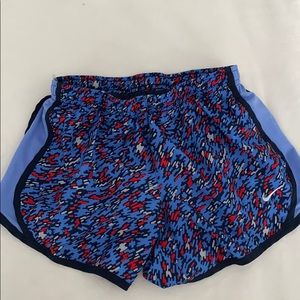 red white and blue dri-fit nike shorts